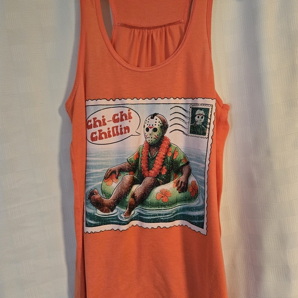 Bella Canvas Tops - Bella Canvas Orange Graphic Tank Top
